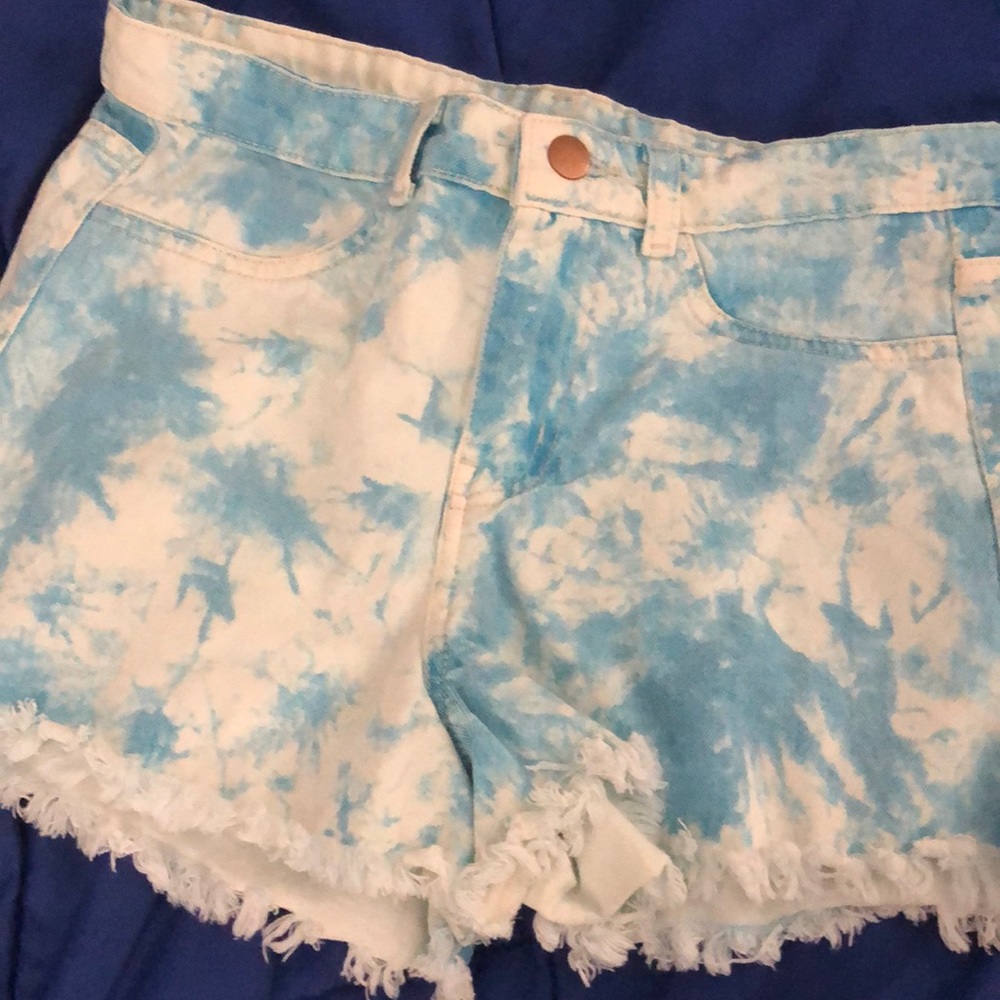 Blue and White Shorts